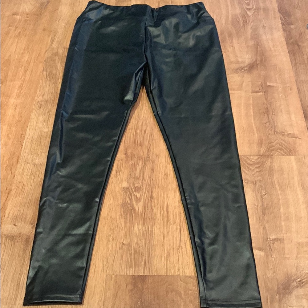 Black Faux Leather Leggings